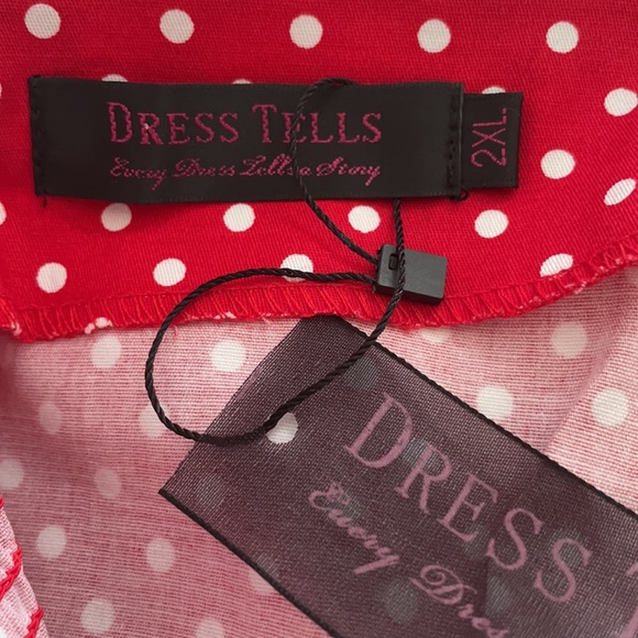 Red Polka Dot Strapless Dress - Picture 6 of 11